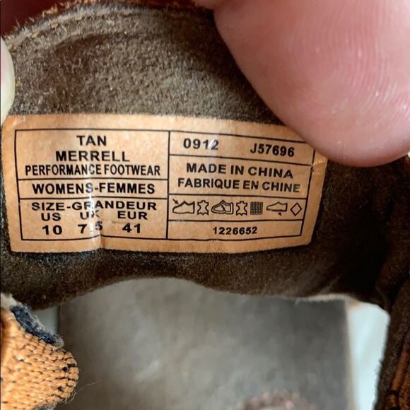 Merrell Evera Shift Tan Leather Heels Sz 10 - Picture 7 of 8